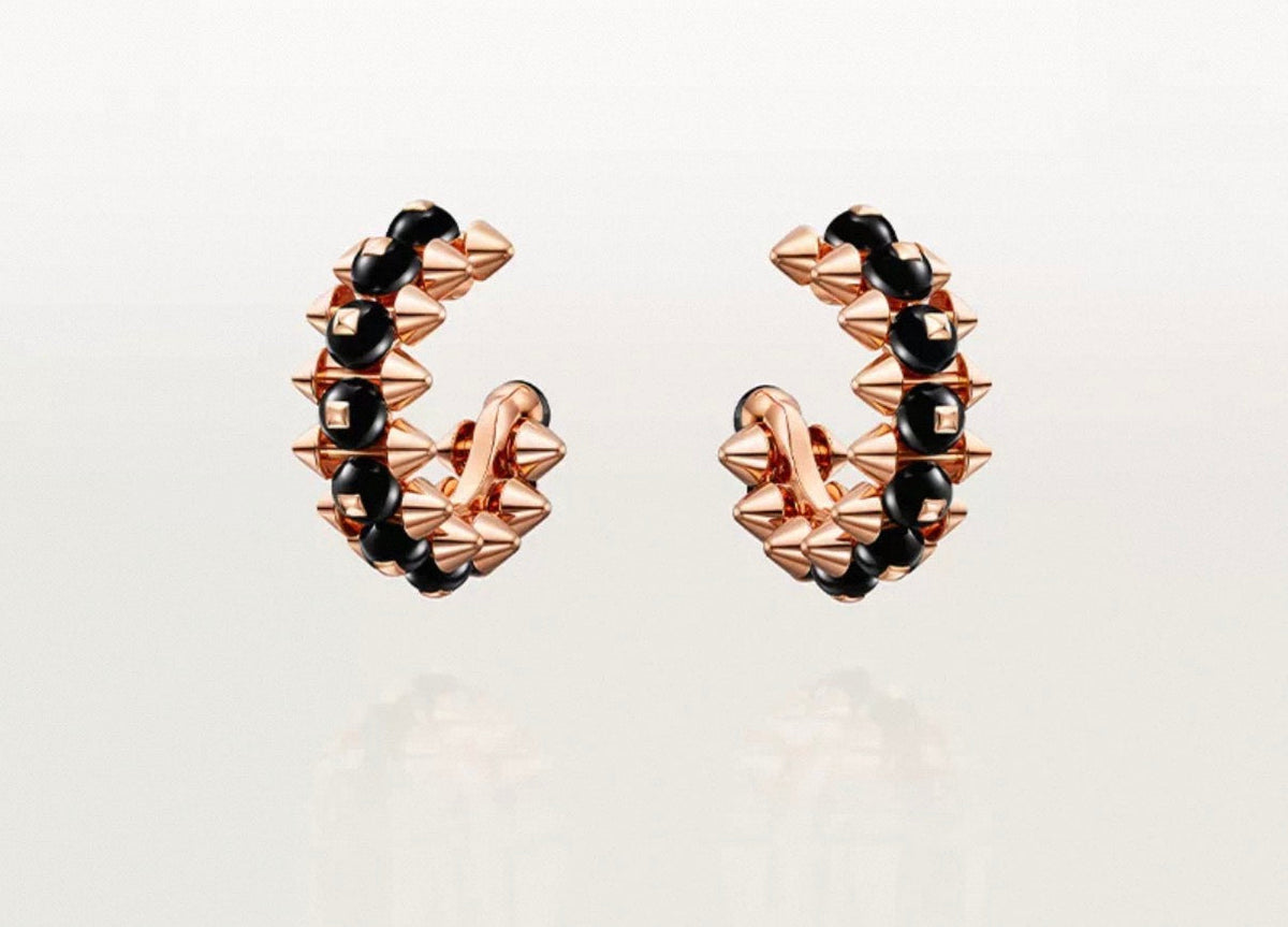 [Vera  Jewelry]CLASH COLLECTION AGATE CHALCEDONY STUD EARRINGS