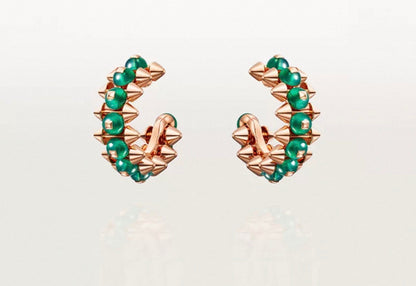 [Vera  Jewelry]CLASH COLLECTION AGATE CHALCEDONY STUD EARRINGS