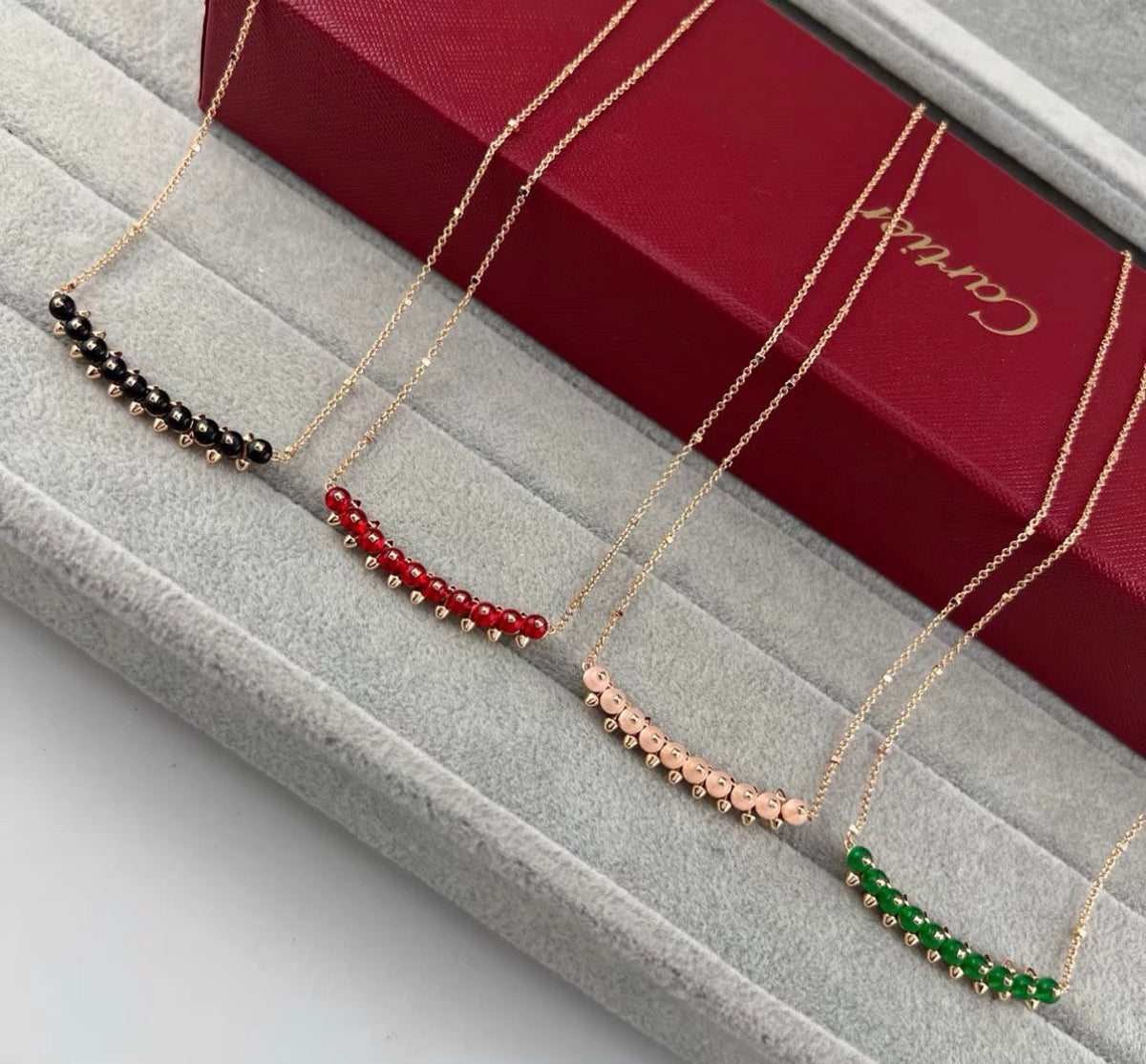 [：Vera  Jewelry]CLASH COLLECTION AGATE CHALCEDONY STUD NECKLACE