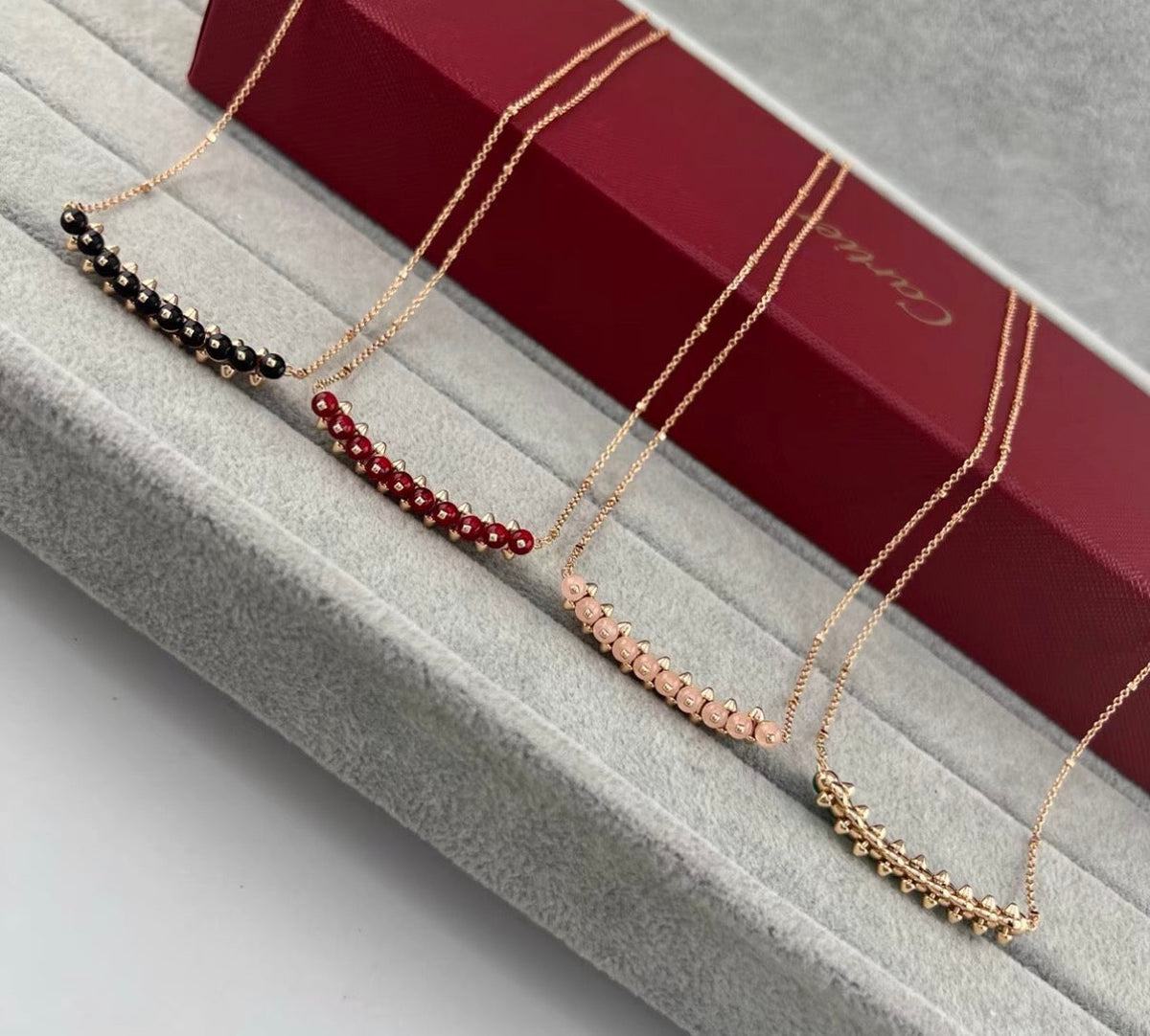 [：Vera  Jewelry]CLASH COLLECTION AGATE CHALCEDONY STUD NECKLACE