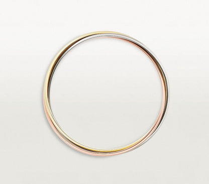 [Vera  Jewelry-r13]TRINITY COLLECTION CLASSIC THREE-COLOUR GOLD TRIPLE BAND BANGLE