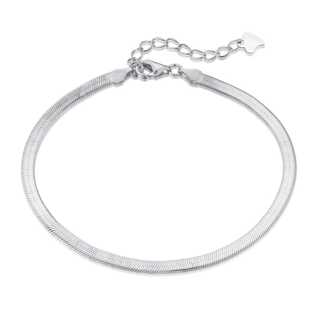 [Vera Jewelry]Flache Schlangenkette Klingen-Halskette