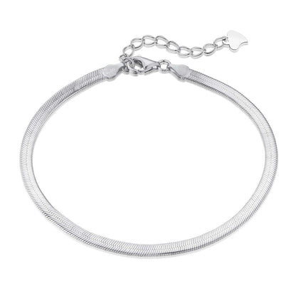[Vera Jewelry]Flache Schlangenkette Klingen-Halskette