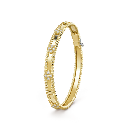 [Vera Jewelry]CLOVER BRACELET 4MM DIAMONDS