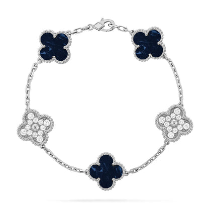 [Vera  Jewelry]LUCKY CLOVER 5-MOTIF BRACELET - PIETERSITE COLLECTION