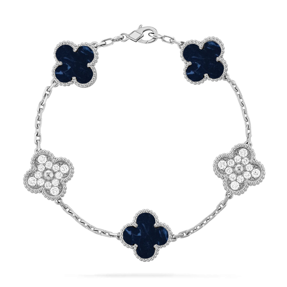 [Vera Jewelry]CLOVER 5 MOTIF PIETERSITE BRACELET COLLECTION