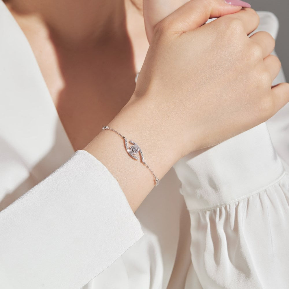 [Vera  Jewelry]Lucky Eye Pave-Set Diamond Bracelet