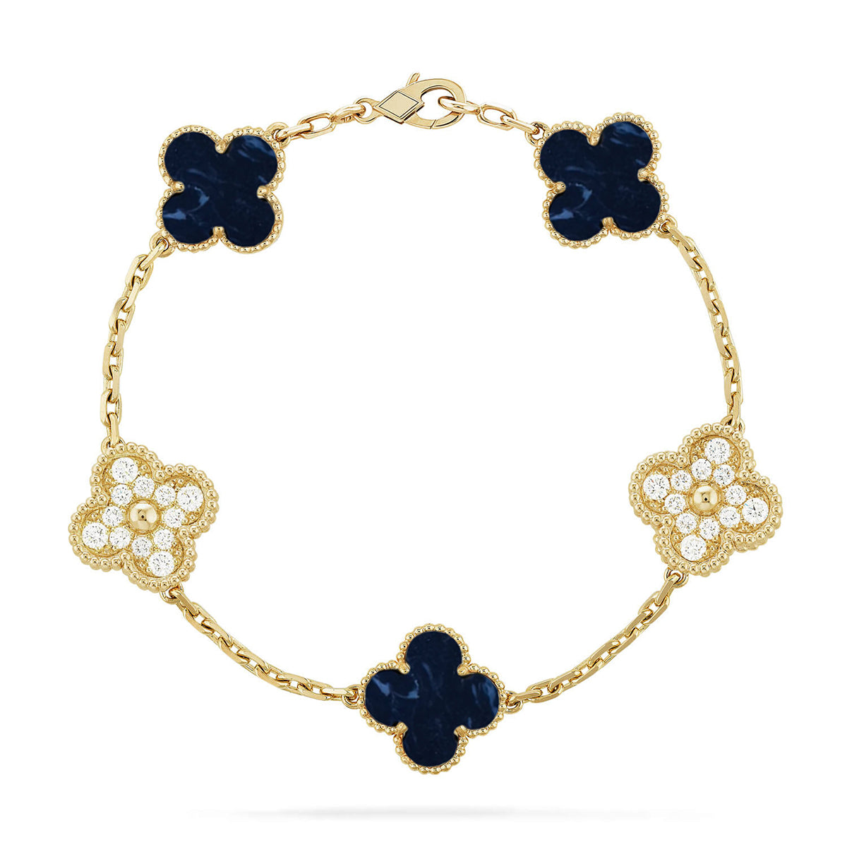 [Vera Jewelry]CLOVER 5 MOTIF PIETERSITE BRACELET COLLECTION