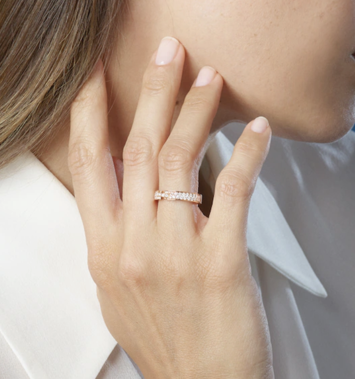 [Vera  Jewelry]ALLIANCE LIENS VIDENCE PAVED DIAMOND 4MM RING