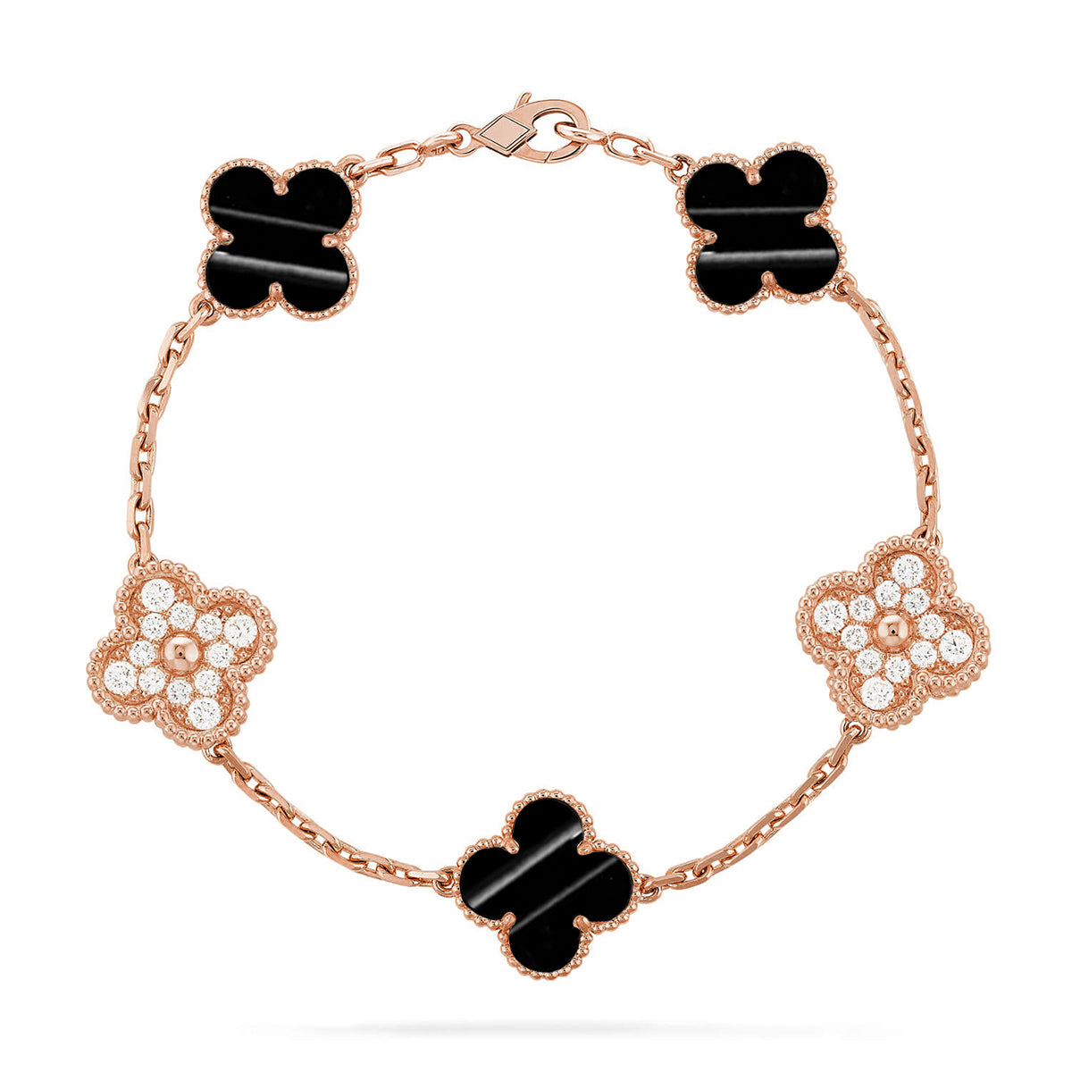 [Vera  Jewelry]LUCKY CLOVER 5-MOTIF BRACELET - PULSE STONE COLLECTION