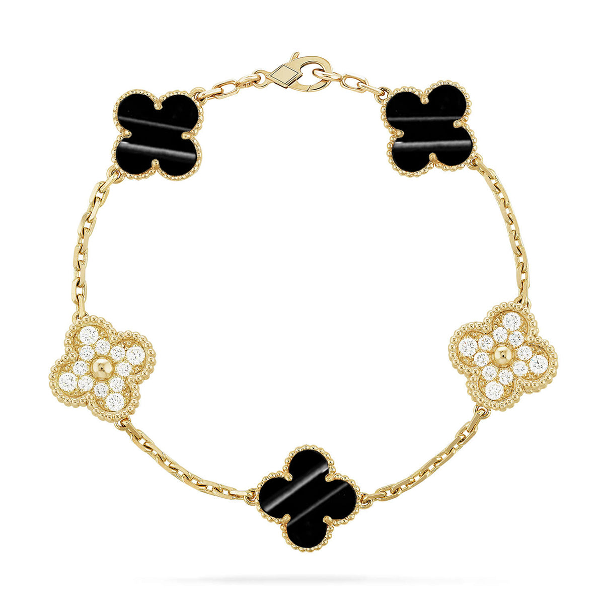 [Vera Jewelry] CLOVER 5 MOTIF PULSAR STONE BRACELET COLLECTION