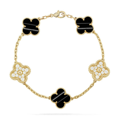 [Vera  Jewelry]LUCKY CLOVER 5-MOTIF BRACELET - PULSE STONE COLLECTION
