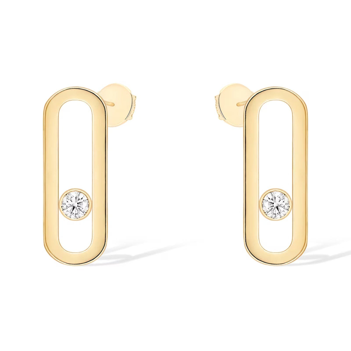 [Vera Jewelry]MOVE UNO SMALL 1 DIAMOND EARRINGS