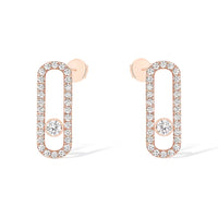 [Vera Jewelry]MOVE UNO STUD DIAMOND PAVED EARRINGS