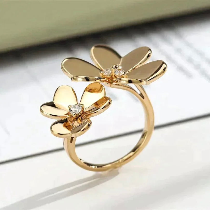 [Vera  Jewelry]CLOVER COMOS GOLD DIAMOND RING