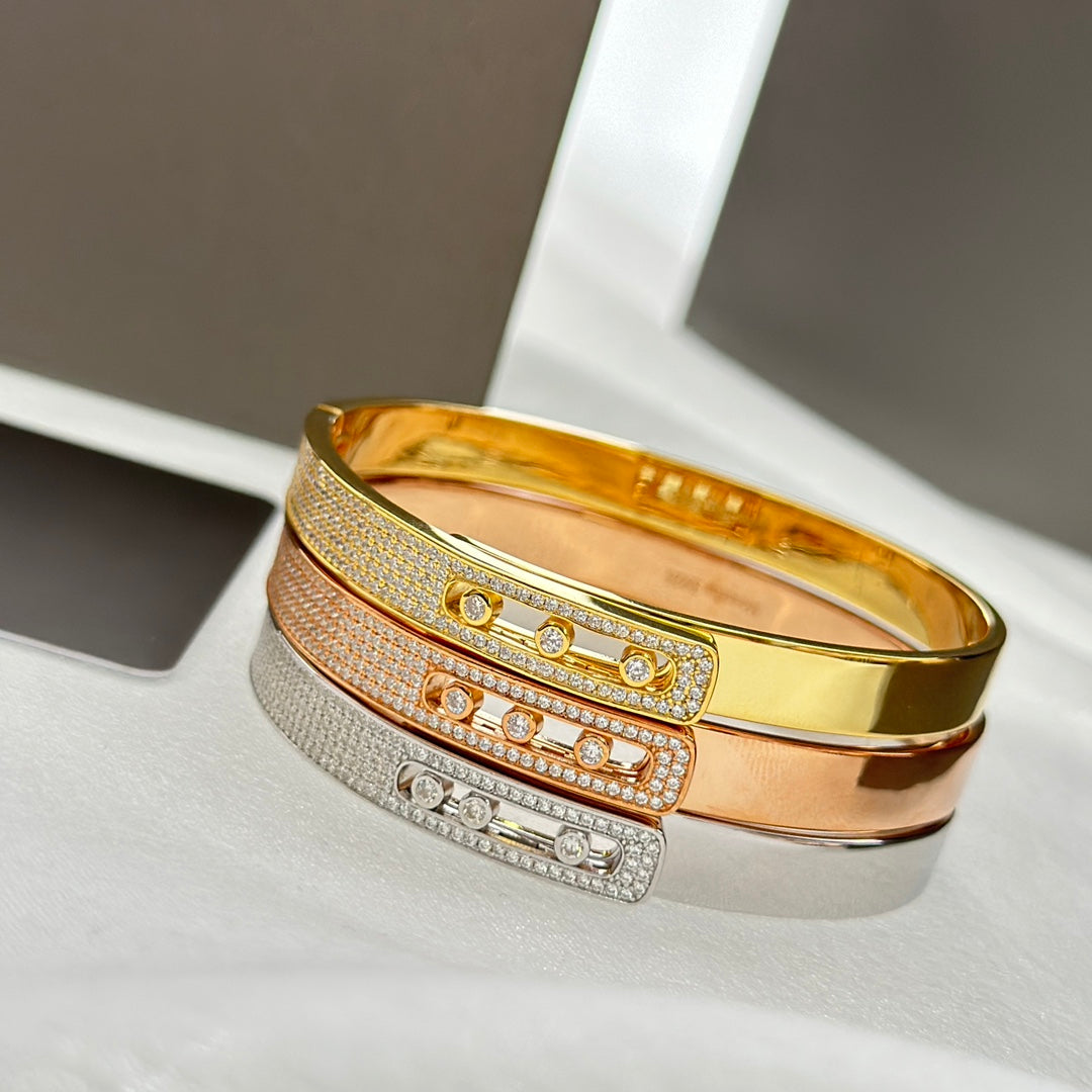 [Vera Jewelry]Move Noa Rose Gold Pavé Diamond Bangle Bracelet