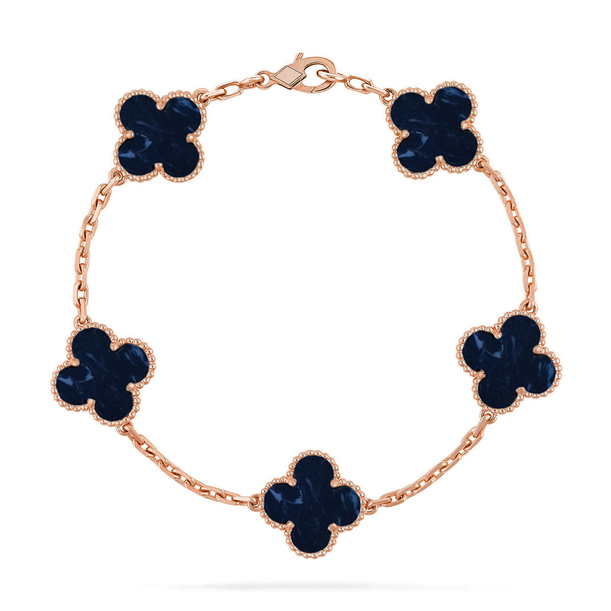 [Vera  Jewelry]LUCKY CLOVER 5-MOTIF BRACELET - PIETERSITE COLLECTION
