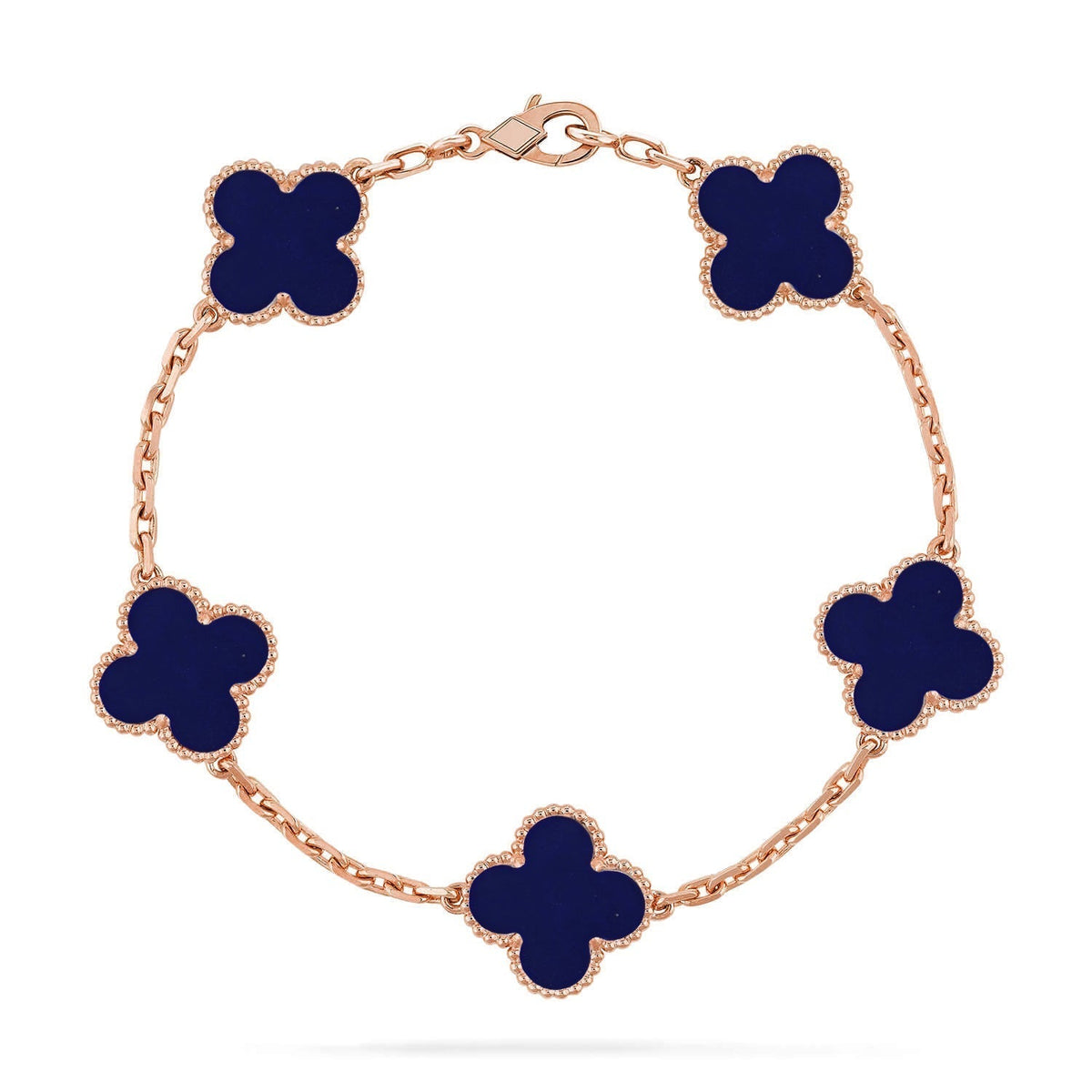 [Vera  Jewelry]LUCKY CLOVER 5-MOTIF BRACELET - LAPIS LAZULI COLLECTION