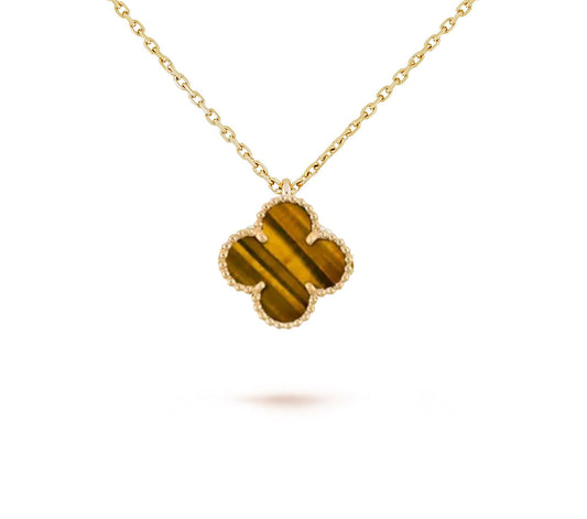 [Vera Jewelry] CLOVER 5 MOTIFS TIGER EYE BRACELET COLLECTION