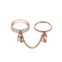 [Vera Jewelry]HM KELLY CLOCHETTE DOUBLE RING IN  WITH DIAMONDS