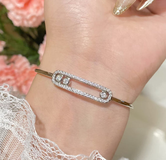 [Vera Jewelry]ムーヴ パヴェ ダイヤモンド バングル ブレスレット M