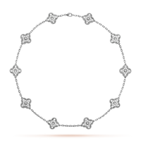 [Vera Jewelry]CLOVER 10 MOTIFS DIAMOND NECKLACE