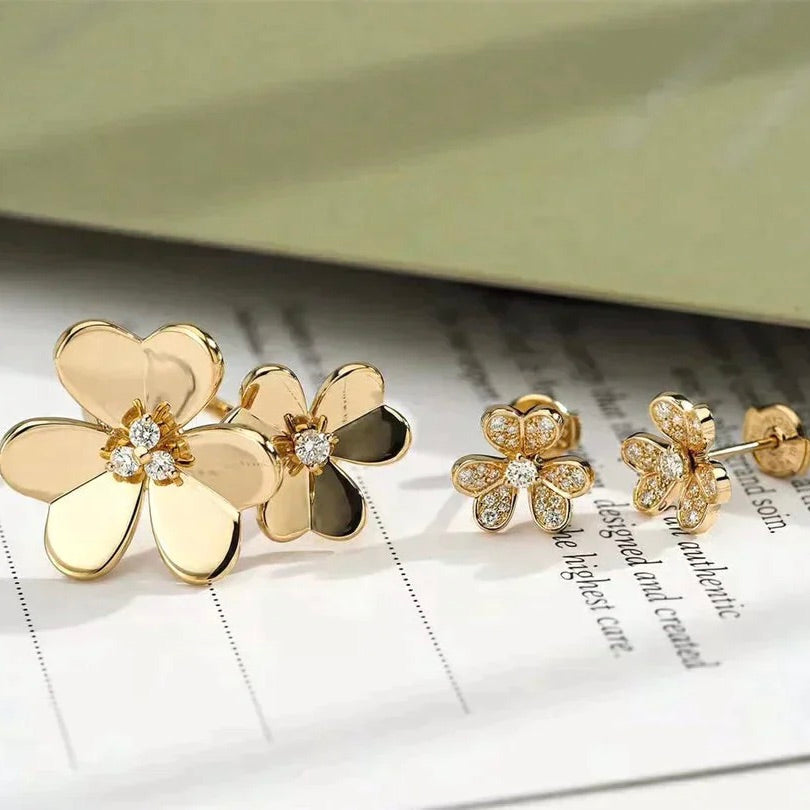 [Vera  Jewelry]CLOVER COMOS GOLD DIAMOND RING