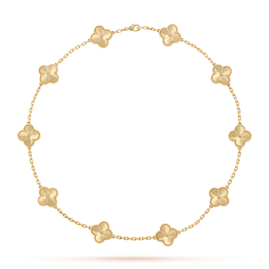 [Vera Jewelry]CLOVER 10 MOTIFS LASER NECKLACE