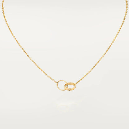 [Vera  Jewelry]LOVE NECKLACE DOUBLE RING GOLD