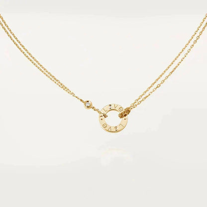 [Vera  Jewelry]LOVE NECKLACE 16MM 2 DIAMONDS