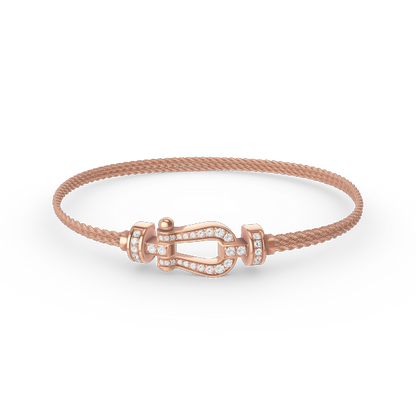 [Vera  Jewelry]FORCE SMALL HORSESHOE  DIAMOND CHAIN ROPE BRACELET