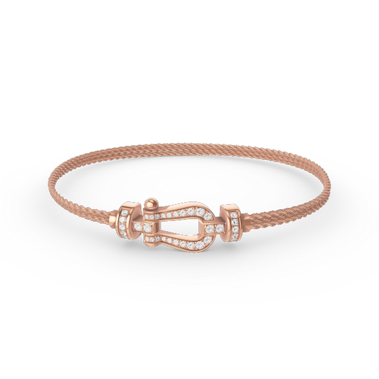 [Vera  Jewelry]FORCE SMALL HORSESHOE  DIAMOND CHAIN ROPE BRACELET