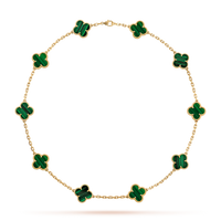 [Vera Jewelry]CLOVER 10 MOTIVE MALACHIT HALSKETTE