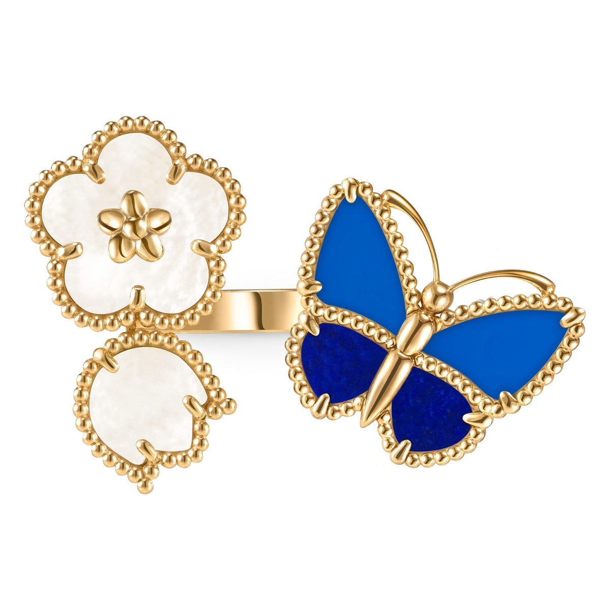 [Vera Jewelry]ラッキースプリング バタフライ オープンリング
