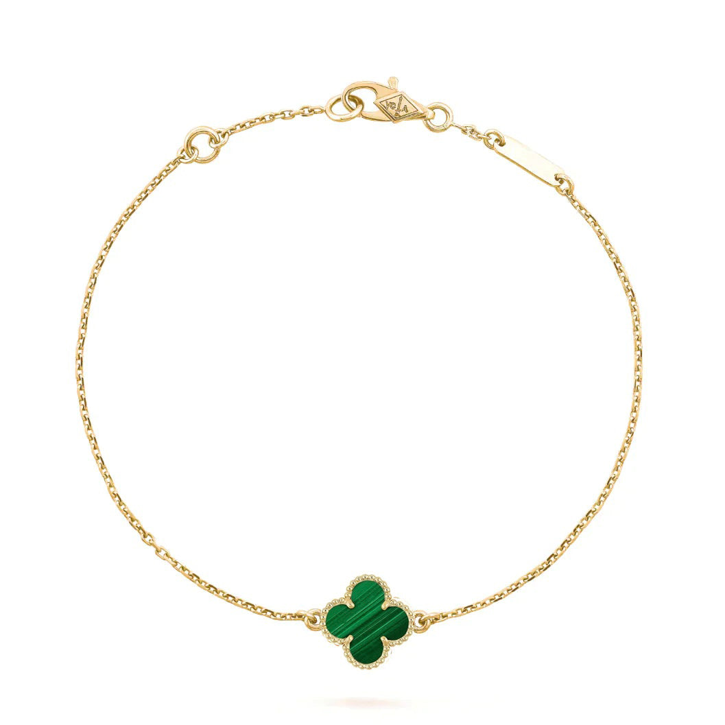 [Vera Jewelry]CLOVER BRACELET MALACHITE 1 MOTIF