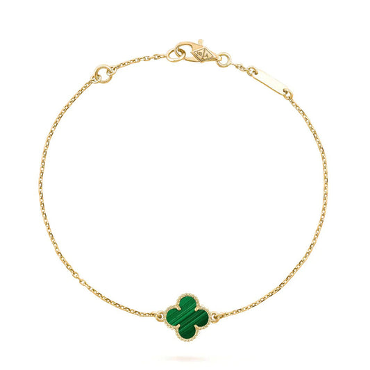 [Vera Jewelry]CLOVER BRACELET MALACHITE 1 MOTIF