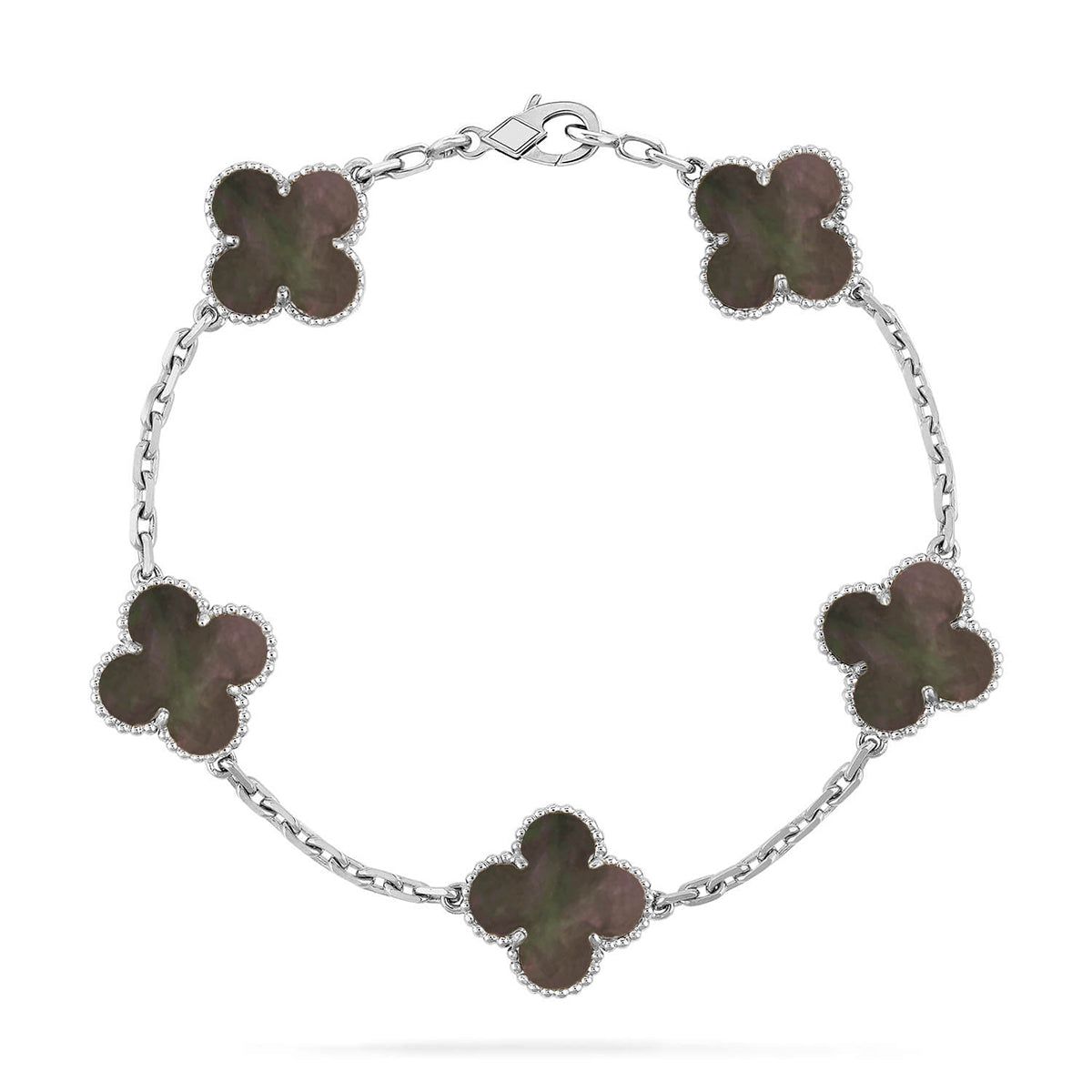 [Vera Jewelry] CLOVER 5 MOTIF GRAY MOP BRACELET COLLECTION