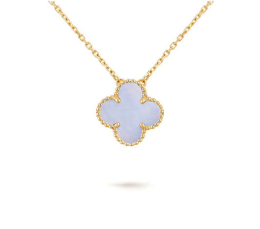 [Vera Jewelry] CLOVER 5 MOTIF PURPLE CHALCEDONY BRACELET COLLECTION