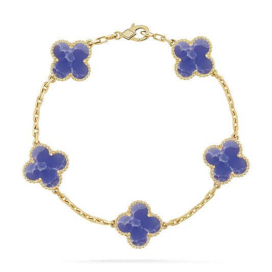 [Vera Jewelry] クローバー 5モチーフ ブルーベイン ブレスレット コレクション