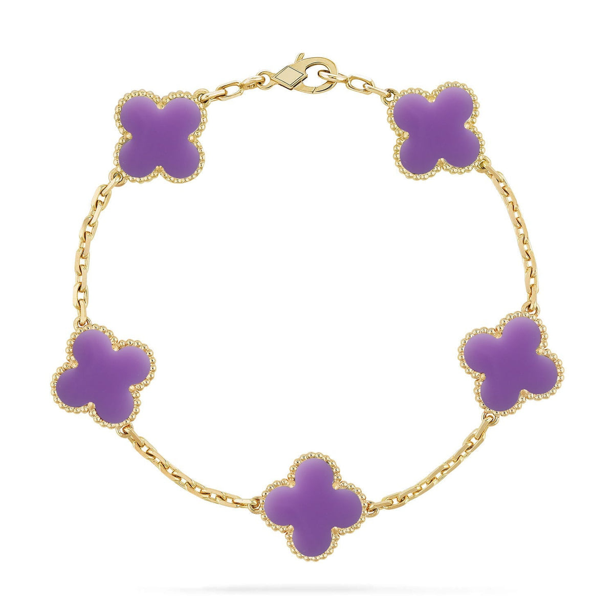 [Vera Jewelry] クローバー 5モチーフ ライトパープル ブレスレット コレクション