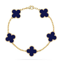 [Vera Jewelry]CLOVER 5 MOTIF LAPIS LAZULI BRACELET COLLECTION