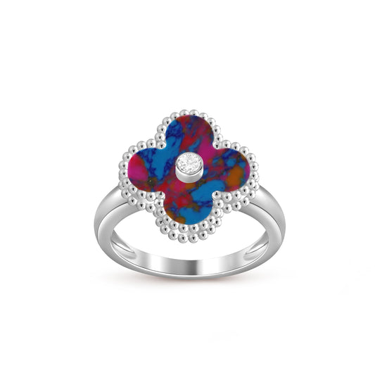 [Vera Jewelry]CLOVER 5 MOTIF COLOR GEMSTONES BRACELET COLLECTION