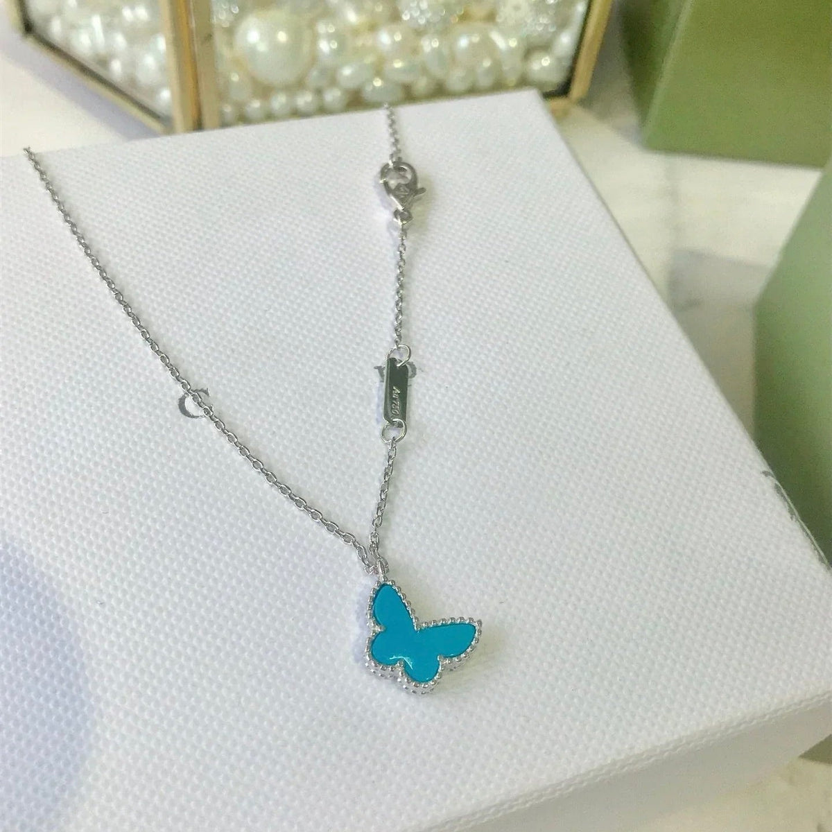[Vera Jewelry]BUTTERFLY TURQUOISE BUTTERFLY BRACELET SILVER