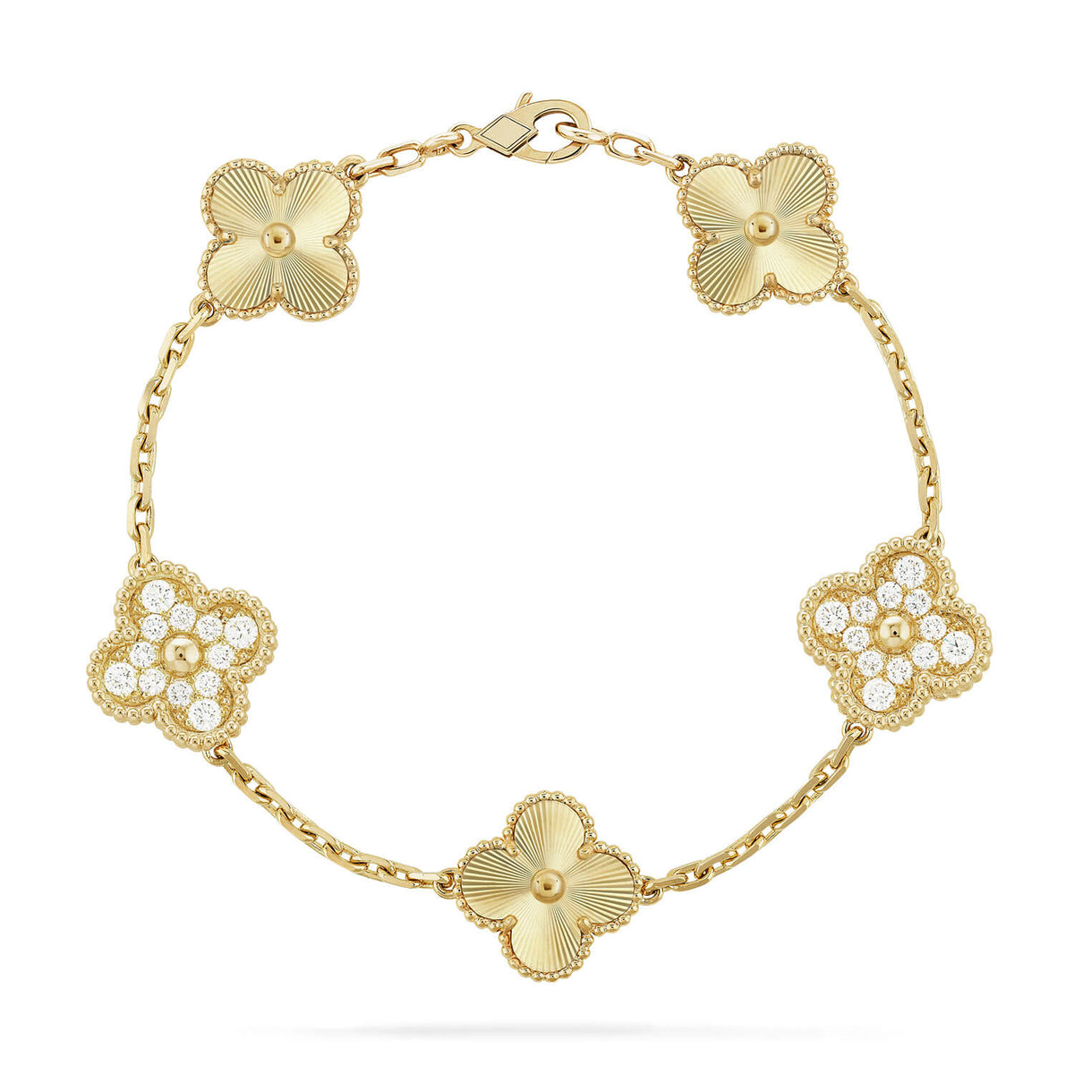 [Vera  Jewelry]LUCKY CLOVER 5-MOTIF BRACELET - LASER COLLECTION