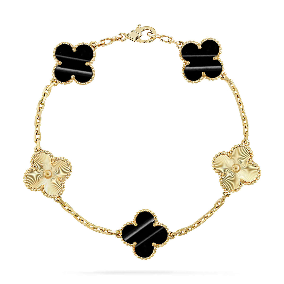 [Vera Jewelry] CLOVER 5 MOTIF PULSAR STONE BRACELET COLLECTION