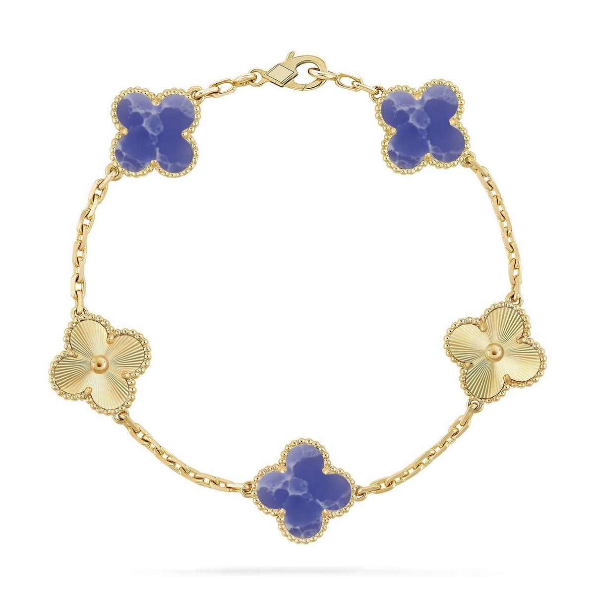 [Vera Jewelry]CLOVER 5 MOTIF BLUE VEINS BRACELET COLLECTION