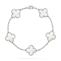 [Vera Jewelry]CLOVER SILVER MOP 5 MOTIF BRACELET