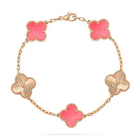 [Vera Jewelry]KLEE-ARMBAND 5 MOTIV ROSA UND ROTGOLD