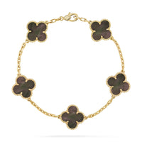 [Vera Jewelry]CLOVER 5 MOTIF GRAY MOP  BRACELET