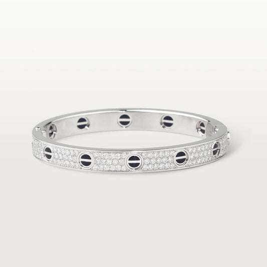 [Vera Jewelry]LOVE BRACELET 6.1MM DIAMOND-PAVED CERAMIC